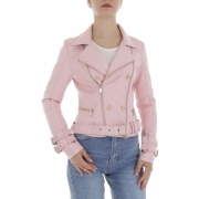 Geaca biker - Noemi Kent   roz pudrat dama