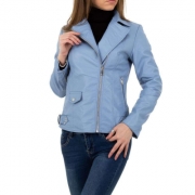 Geaca biker - albastru dama