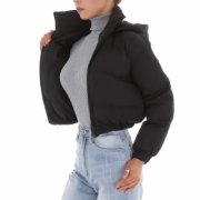 Geaca iarna alb ICY - negru dama