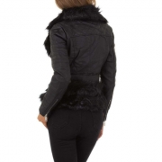 Geaca biker cu blana Nature - negru dama