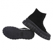 Ghete cu platforma si siret - Allblack dama