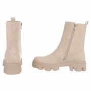 Ghete casual Chelsea - beigepu dama