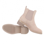 Ghete casual Chelsea - beigesuede dama