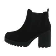 Ghete cu toc gros - blacksuede dama