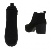 Ghete cu toc gros - blacksuede dama