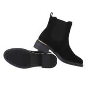 Ghete casual Chelsea - blacksuede dama