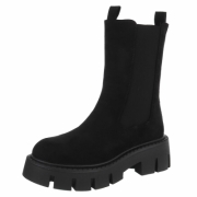 Ghete casual Chelsea - blacksuede dama