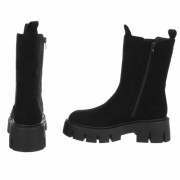 Ghete casual Chelsea - blacksuede dama