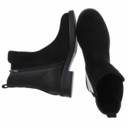 Ghete casual Chelsea - blacksuede dama