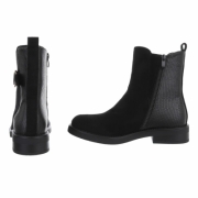 Ghete casual Chelsea - blacksuede dama