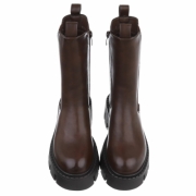 Ghete casual Chelsea - brownpu dama