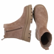 Ghete casual piele naturala Chelsea - bej dama