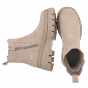 Ghete casual piele naturala Chelsea - bej dama