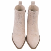 Ciocate western cu toc gros - beigesuede dama