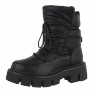 Ghete fashion imblanite - negru dama