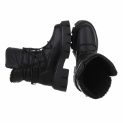 Ghete fashion imblanite - negru dama