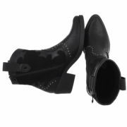 Ciocate western cu toc gros - negru dama