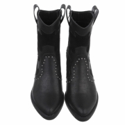 Ciocate western cu toc gros - negru dama