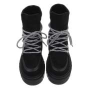SchnA?rstiefeletten - negru dama