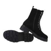 SchnA?rstiefeletten - negru dama