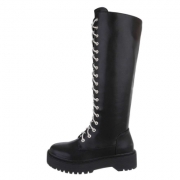 SchnA?rstiefel - negru dama