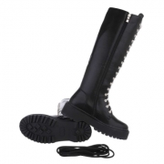 SchnA?rstiefel - negru dama