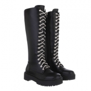 SchnA?rstiefel - negru dama