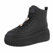SchnA?rstiefeletten - negru dama