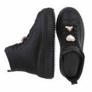 SchnA?rstiefeletten - negru dama