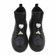 SchnA?rstiefeletten - negru dama
