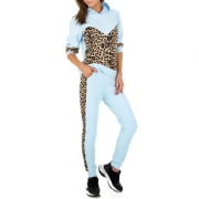 Trening fashion imprimeu leopard - Holala Fashion   albastru dama
