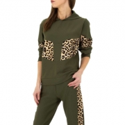 Trening cu imprimeu leopard - Holala Fashion   kaki dama