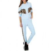Trening cu imprimeu leopard - Holala Fashion   L.albastru dama