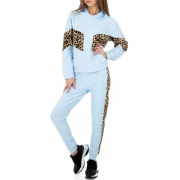 Trening cu imprimeu leopard - Holala Fashion   L.albastru dama