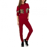 Trening cu imprimeu leopard - Holala Fashion   rosu dama