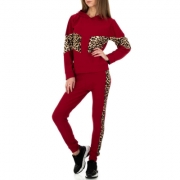 Trening cu imprimeu leopard - Holala Fashion   rosu dama