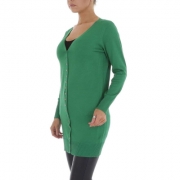 Pulover lung cu nasturi - applegreen dama