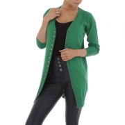 Pulover lung cu nasturi - applegreen dama