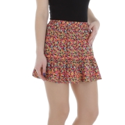 Fusta mini de vara - portocaliu dama