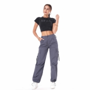 Pantaloni eleganti Laulia - gri dama