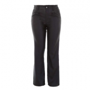 Pantaloni piele ecologica denim Life - negru dama