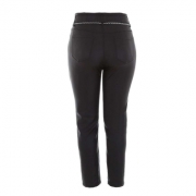 Pantaloni piele ecologica denim Life - negru dama