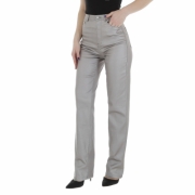Pantaloni piele ecologica Laulia - gri dama