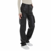 Pantaloni piele ecologica Laulia - negru dama