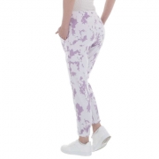 Pantaloni imprimeu multicolor - mov dama