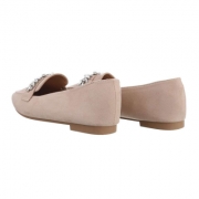 Pantofi eleganti fara toc - bej dama