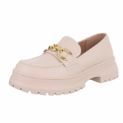 Pantofi loafers - bej dama