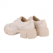 Pantofi office cu toc gros - bej dama