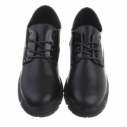 Pantofi oxford cu siret - negru dama