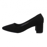 Pantofi ocazie toc mic gros - negru dama